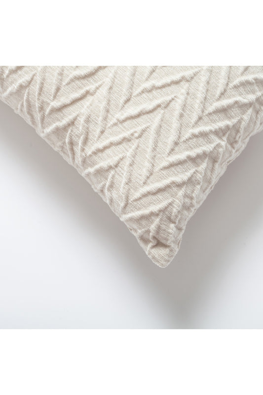 Cello - Embossed Pattern Cushion 12x20 Inch - White (Cover Only)