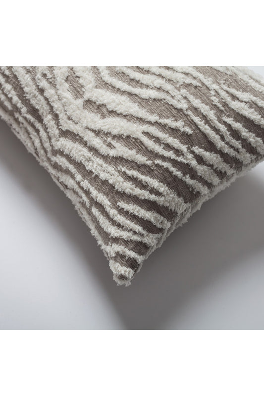 Tokyo - Geometric Zebra Patterned Pillow 12x20 Inch - Mink (Cover Only)