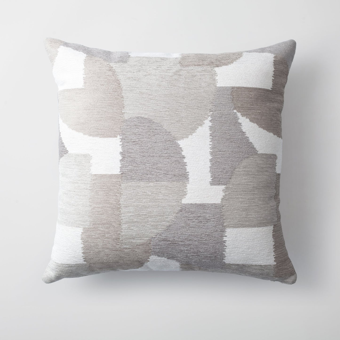 Otto  - Modern 50x50 Throw Pillow with Geometric Pattern - Grey