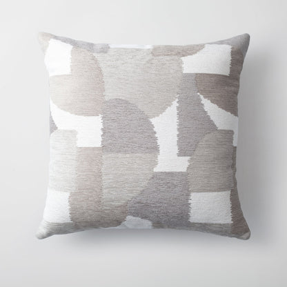 Otto  - Modern 50x50 Throw Pillow with Geometric Pattern - Grey