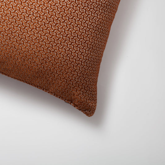 Arte - Geometric Patterned 20x20 Inch Cushion - Orange (Cover Only)