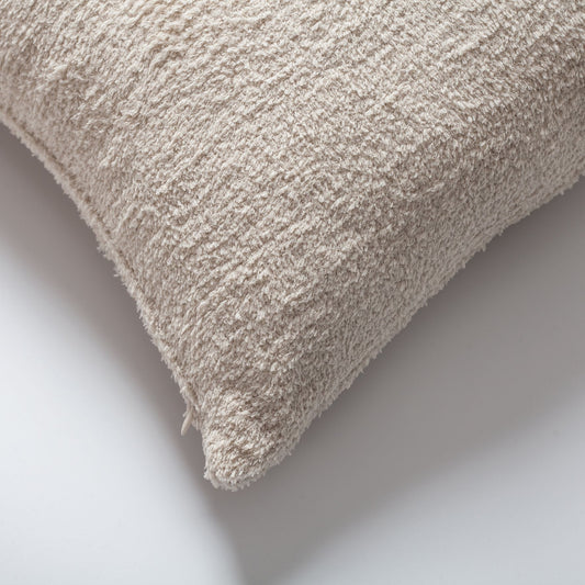 Cozy - Sheepskin Texture Fluffy Cushion 20x20 Inch - Beige (Cover Only)