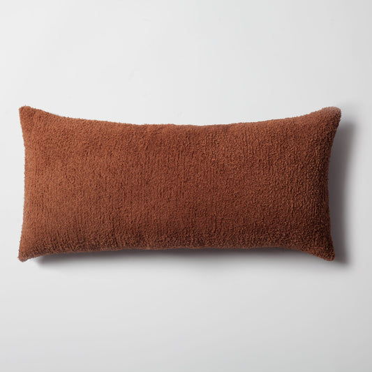 Cozy - Sheepskin Texture Fluffy Cushion 14x28 Inch - Brown (Cover Only)