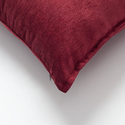 Eliza  - Orange Viscose Natural Throw Pillow 50x50 - Bordeaux
