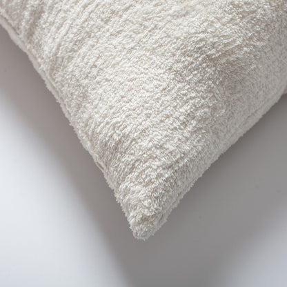 Cozy - Sheepskin Texture Fluffy Cushion 14x28 Inch - White (Cover Only)