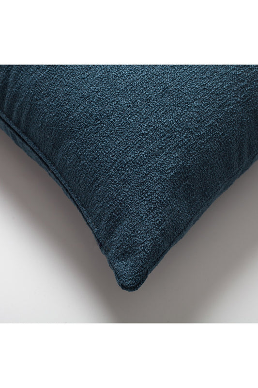 Julia - Plain Boucle Woven Rectangular Pillow 16x24 Inch - Aegan Blue (Cover Only)