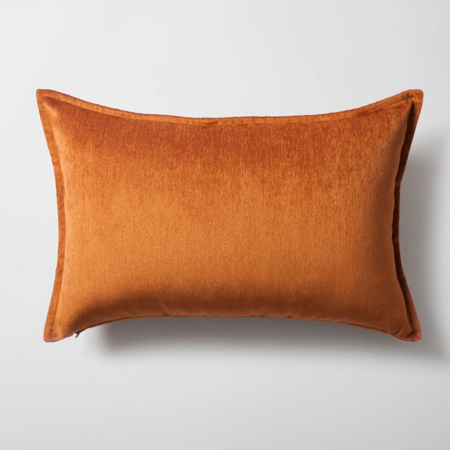 Eliza - Orange Viscose Natural Linen Pillow 16x24 Inch - Orange (Cover Only)