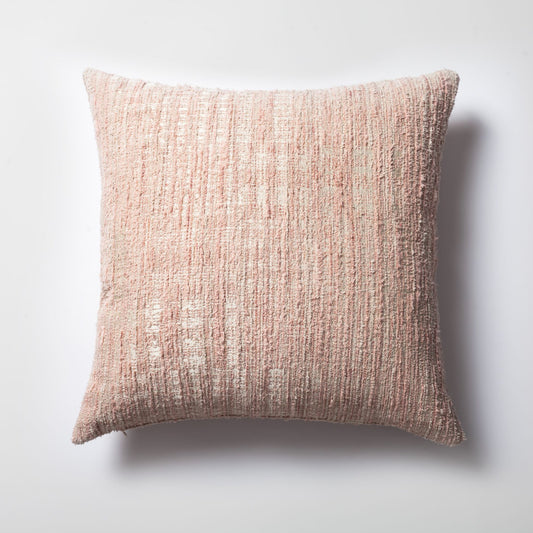 Tweed - Abstract Textured Square Pillow 20x20 Inch - Pink (Cover Only)