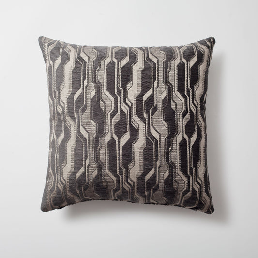 Lebon - Geometric Patterned 20x20 Inch Pillow - Anthracite (Cover Only)
