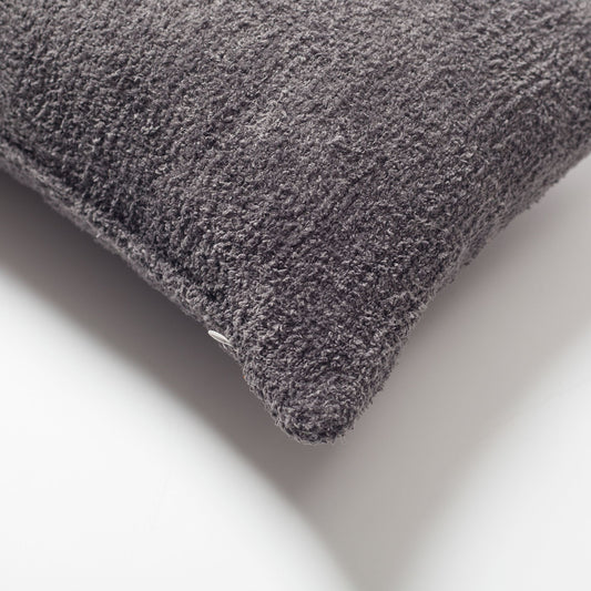Cozy - Sheepskin Texture Fluffy Cushion 14x28 Inch - Anthracite (Cover Only)