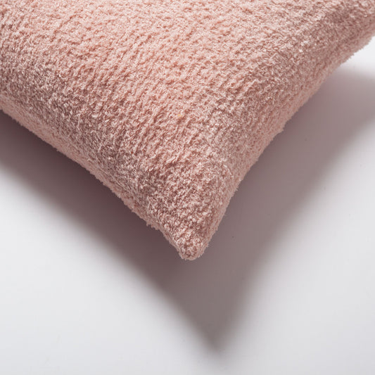Cozy - Sheepskin Texture Fluffy Cushion 14x28 Inch - Pink (Cover Only)