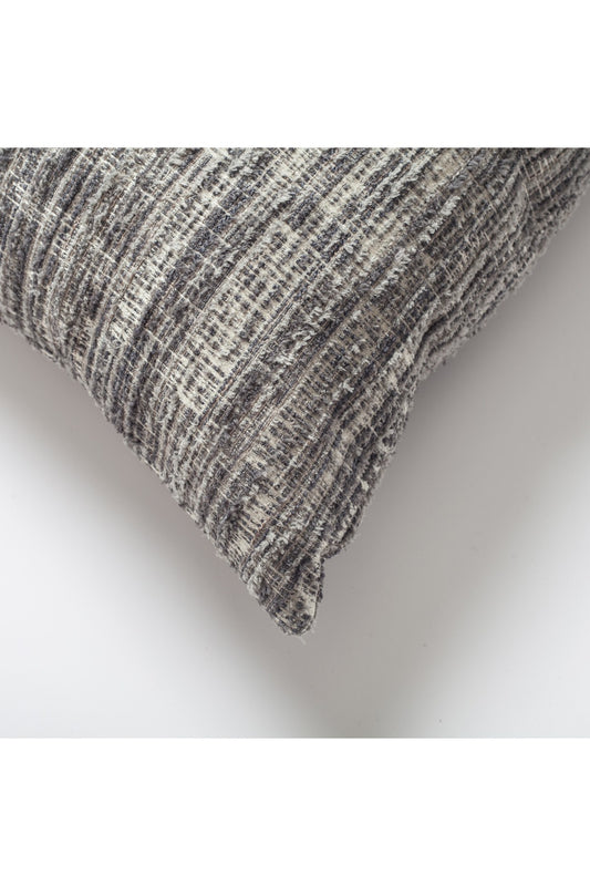 Tweed - Abstract Textured Square Pillow 20x20 Inch - Grey (Cover Only)