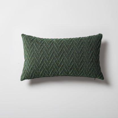 Cello - Embossed Pattern Cushion 12x20 Inch - Green (Cover Only)