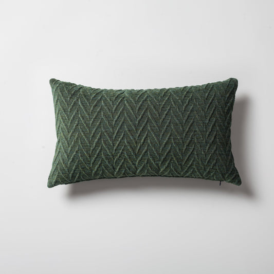 Cello - Embossed Pattern Cushion 12x20 Inch - Green (Cover Only)