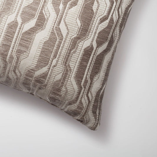 Lebon - Geometric Patterned 20x20 Inch Pillow - Mink (Cover Only)