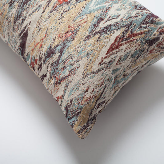 Genoa - Watercolor Effect Patterned Linen Pillow 12x20 Inch (Cover Only)