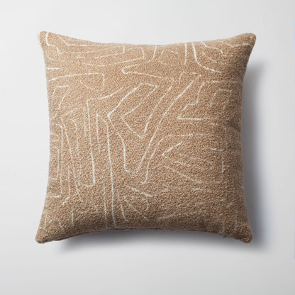 Amorf - Abstract Patterned 20x20 Inch Cushion - Fallow (Cover Only)