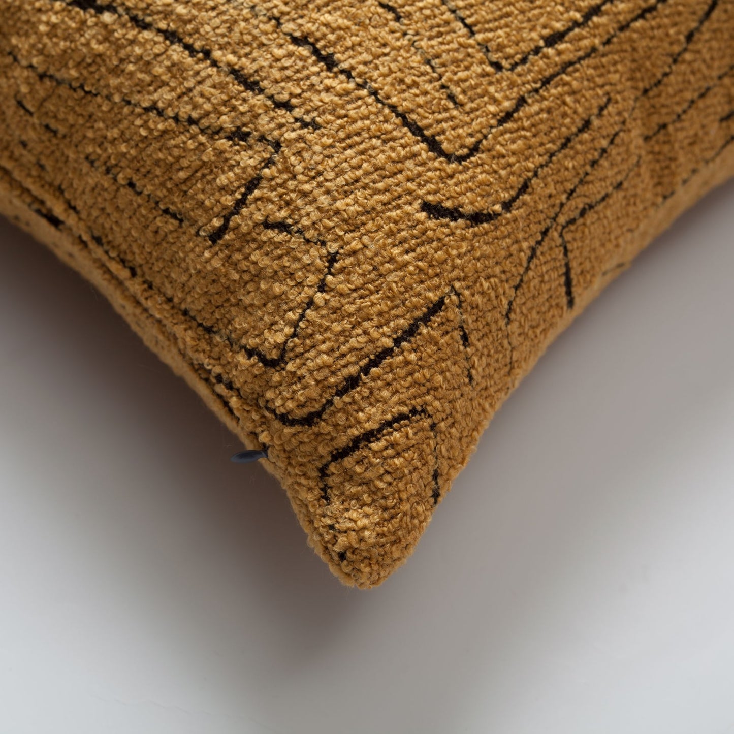 Amorf - Abstract Patterned 14x28 Inch Cushion - Mustard (Cover Only)
