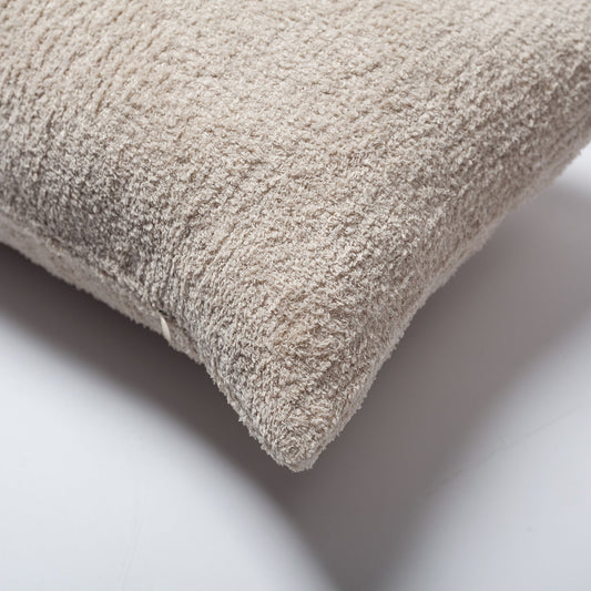 Cozy - Sheepskin Texture Fluffy Cushion 14x28 Inch - Beige (Cover Only)