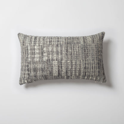 Tweed - Abstract Textured Rectangle Pillow 12x20 Inch - Grey (Cover Only)