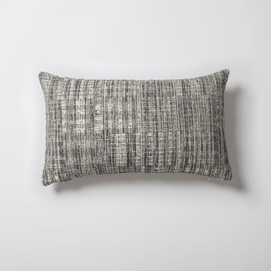 Tweed - Abstract Textured Rectangle Pillow 12x20 Inch - Grey (Cover Only)
