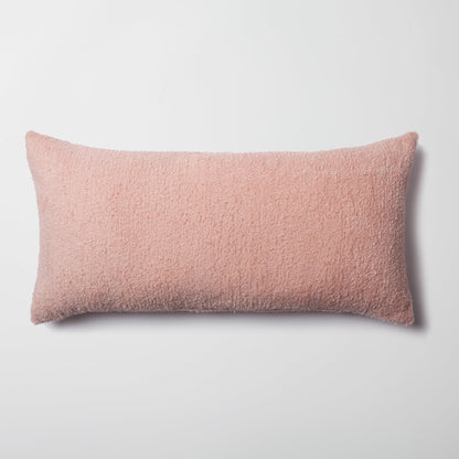 Cozy - Sheepskin Texture Fluffy Cushion 14x28 Inch - Pink (Cover Only)