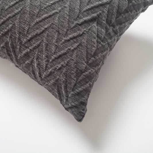 Cello - Embossed Pattern Cushion 14x28 Inch - Gray (Cover Only)