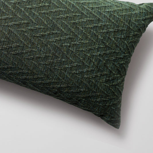 Cello - Embossed Pattern Cushion 14x28 Inch - Green (Cover Only)