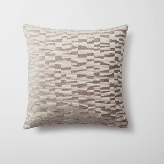 Bistro - Geometric Patterned 18x18 Inch Cushion - Mink (Cover Only)