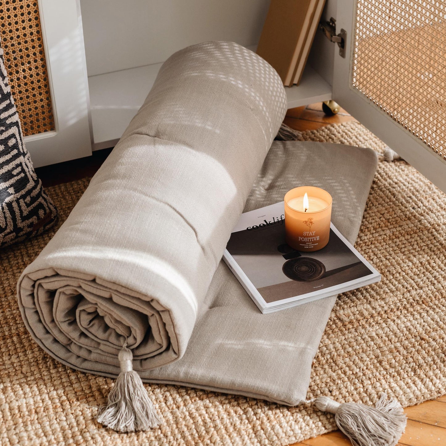 Loom - Linen Fringed Bed Runner (220x70) - Linen (Cover Only)