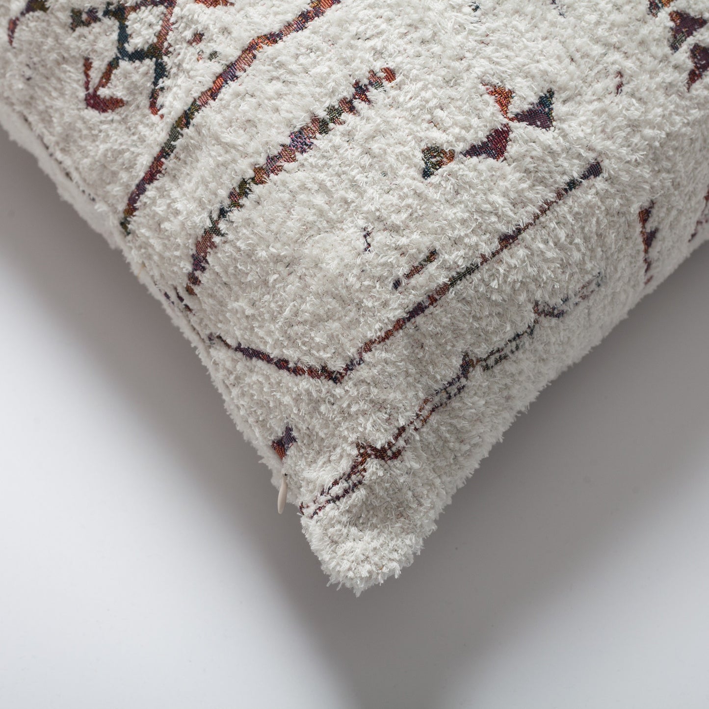 Gaia - White Tapestry Barber Linen Pillow 20x20 Inch (Cover Only)