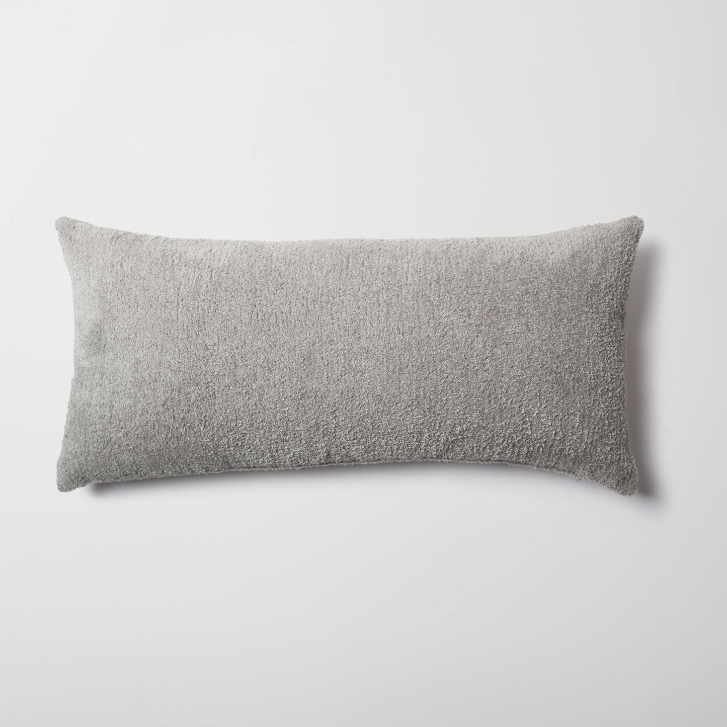 Cozy - Sheepskin Texture Fluffy Cushion 14x28 Inch - Light Gray (Cover Only)