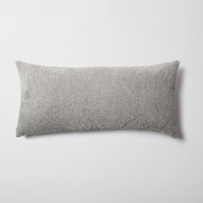 Cozy - Sheepskin Texture Fluffy Cushion 14x28 Inch - Light Gray (Cover Only)