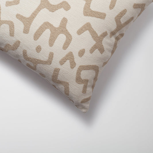 Nandos - Maze Patterned 20x20 Inch Pillow - Cream (Cover Only)