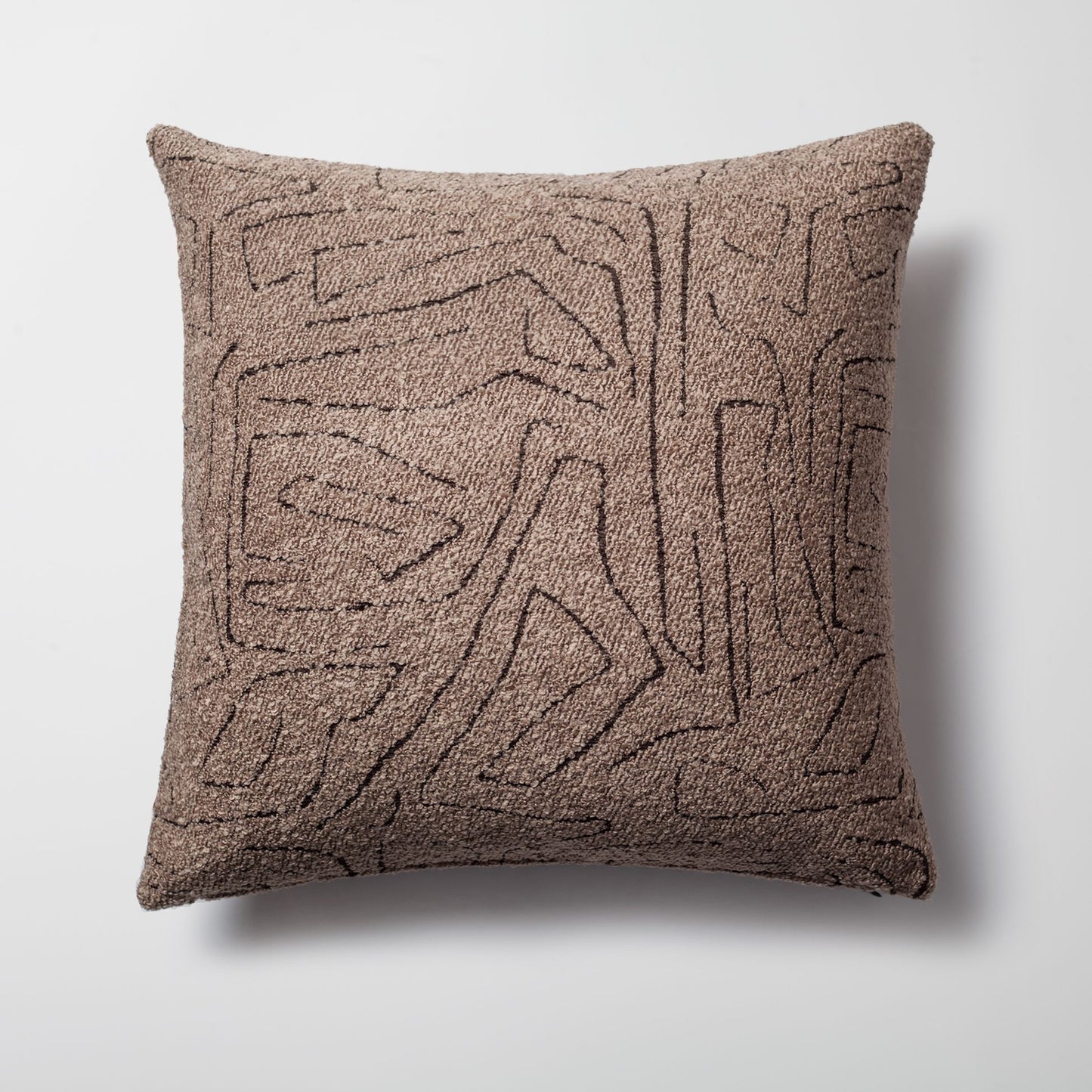 Amorf - Abstract Patterned 20x20 Inch Cushion - Mocha (Cover Only)