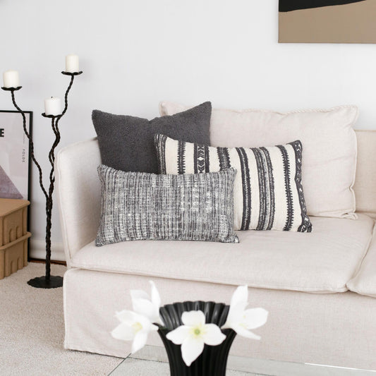 Cozy & Mitos - 3-Piece Cushion Combo Set- Gray (Cover Only)