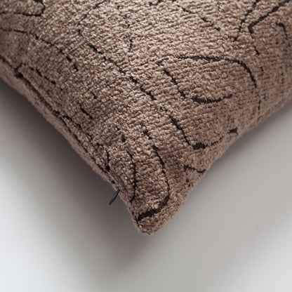 Amorf - Abstract Patterned 20x20 Inch Cushion - Mocha (Cover Only)