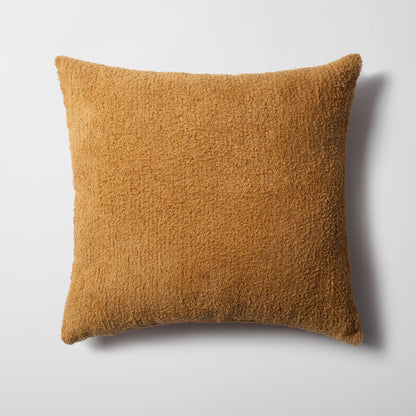 Cozy - Sheepskin Texture Fluffy Cushion 20x20 Inch - Mustard (Cover Only)
