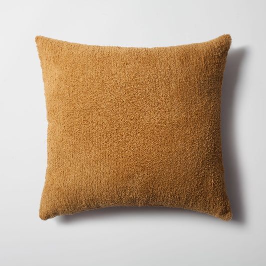 Cozy - Sheepskin Texture Fluffy Cushion 20x20 Inch - Mustard (Cover Only)