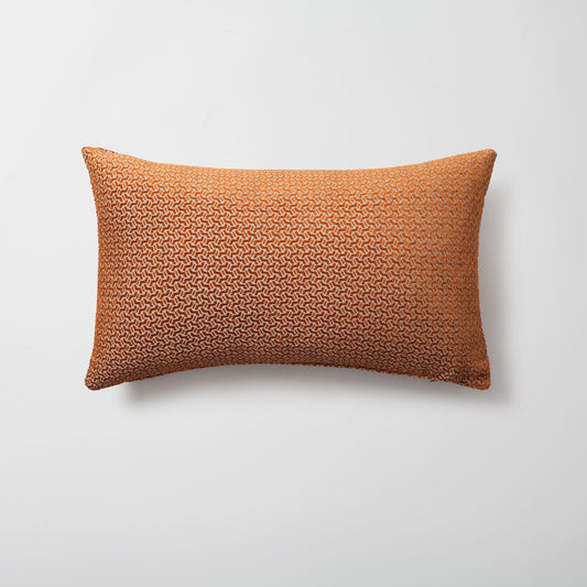 Arte - Geometric Patterned 12x20 Inch Cushion - Orange (Cover Only)
