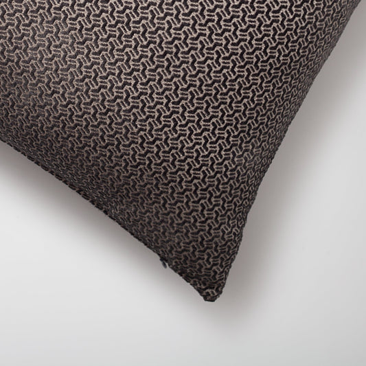 Arte - Geometric Patterned 20x20 Inch Cushion - Anthracite (Cover Only)