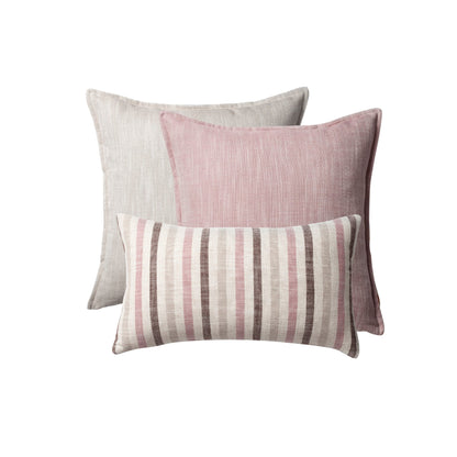 Porto & Capri - Decorative Pillow - 3-Piece Combo Set - Pink (Cover Only)
