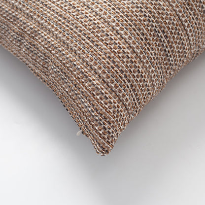 Kraft  - Textured Natural Movable Patterned Throw Pillow 45x45 Mustard