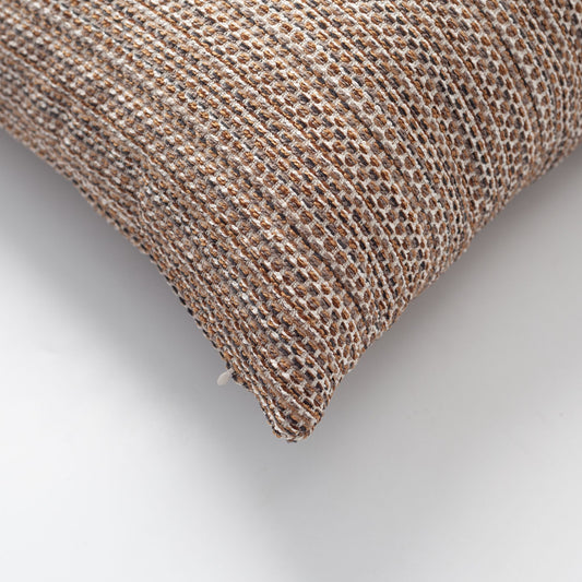Kraft  - Textured Natural Movable Patterned Throw Pillow 45x45 Mustard