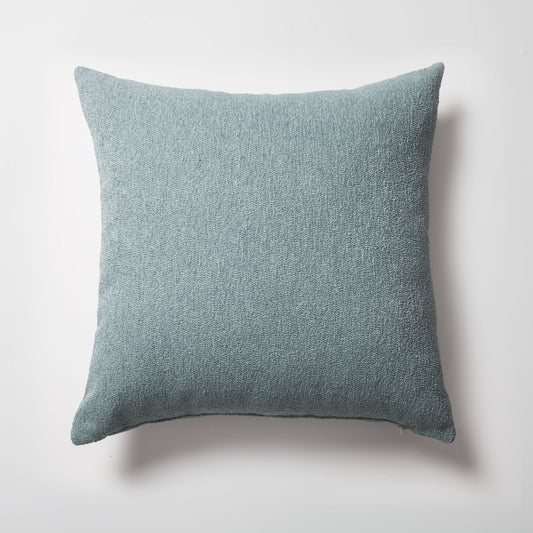 Julia - Plain Boucle Woven Square Pillow 20x20 Inch - Light Blue (Cover Only)