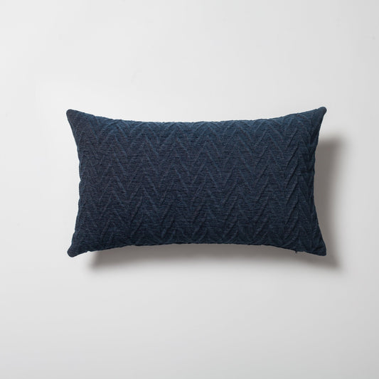 Cello - Embossed Pattern Cushion 12x20 Inch - Navy Blue (Cover Only)