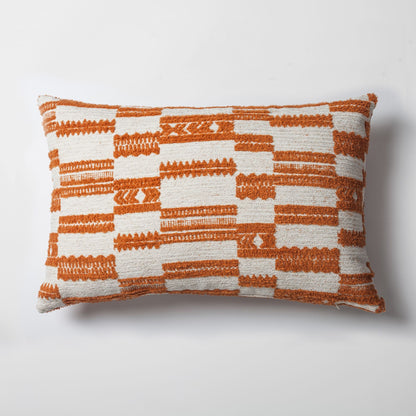 Loom Linen Tasseled Bed Runner + 6 Pillow Set Surya Capri - Orange (Cover Only)