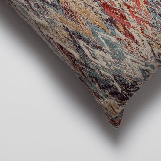 Genoa - Watercolor Effect Patterned Linen Pillow 14x28 Inch (Cover Only)