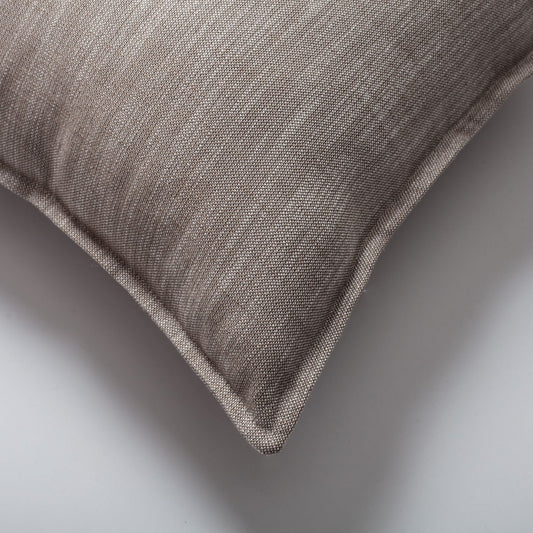 Porto - Linen Square Pillow 20x20 Inch - Milky Brown (Cover Only)