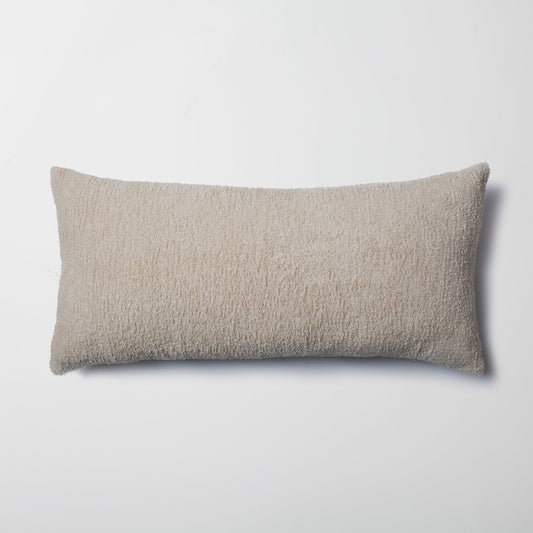 Cozy - Sheepskin Texture Fluffy Cushion 14x28 Inch - Beige (Cover Only)